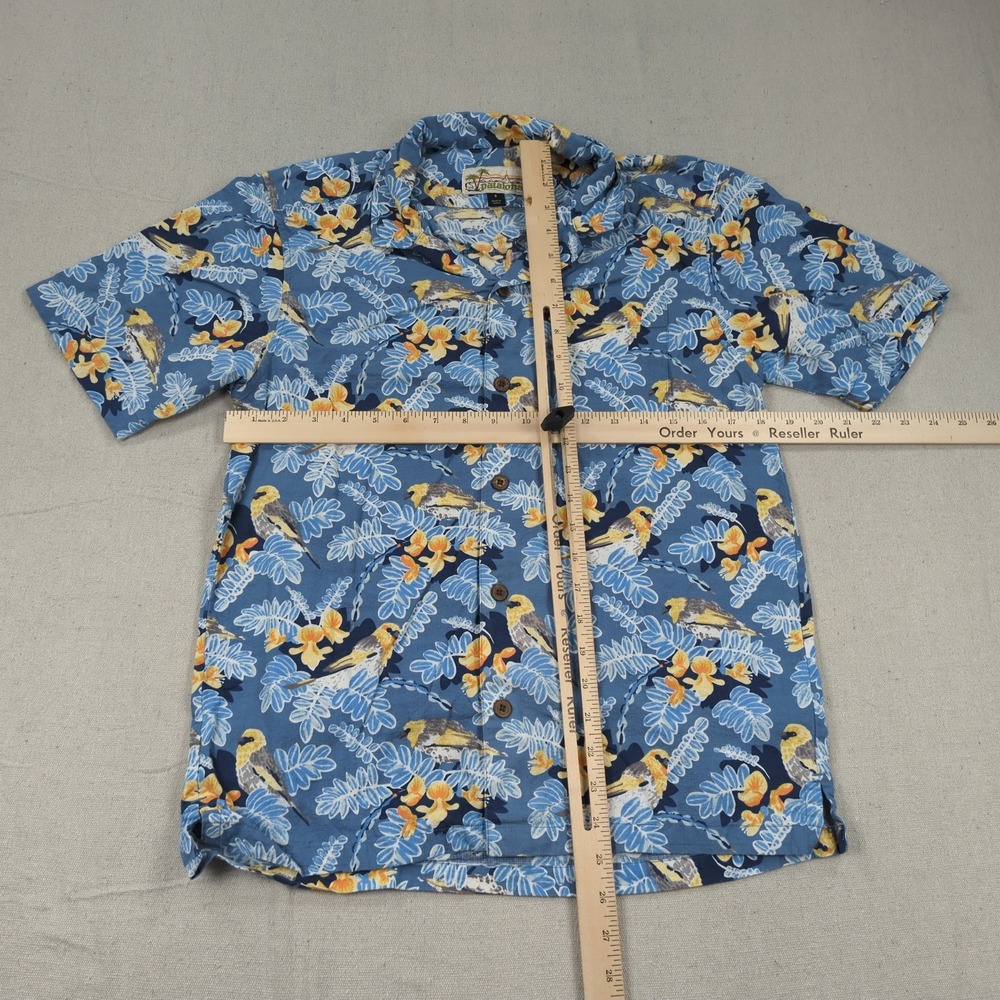 Patagonia Pataloha Hawaiian Shirt Mens Smal Blue Floral Camp Collar - Picture 5 of 11